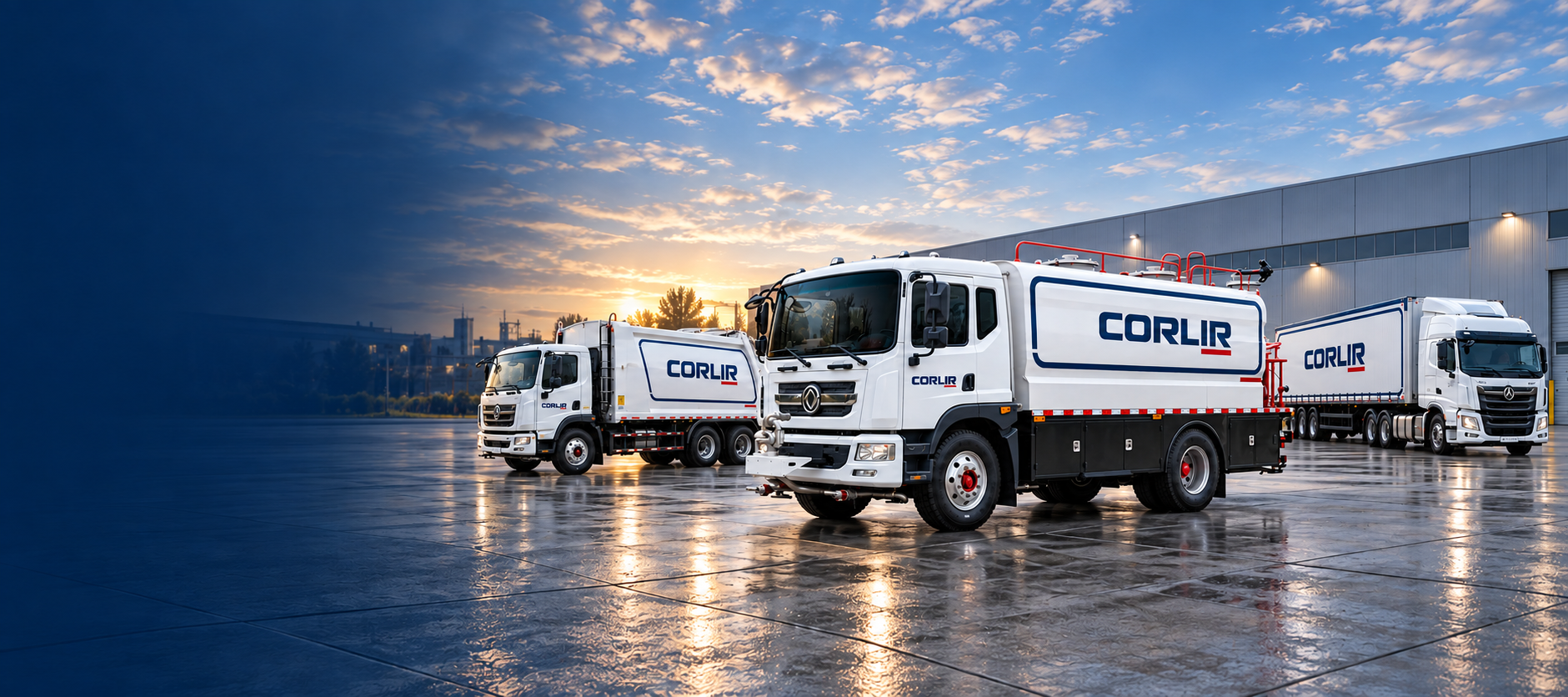 CORLIR special-purpose vehicle fleet — marketing visualization