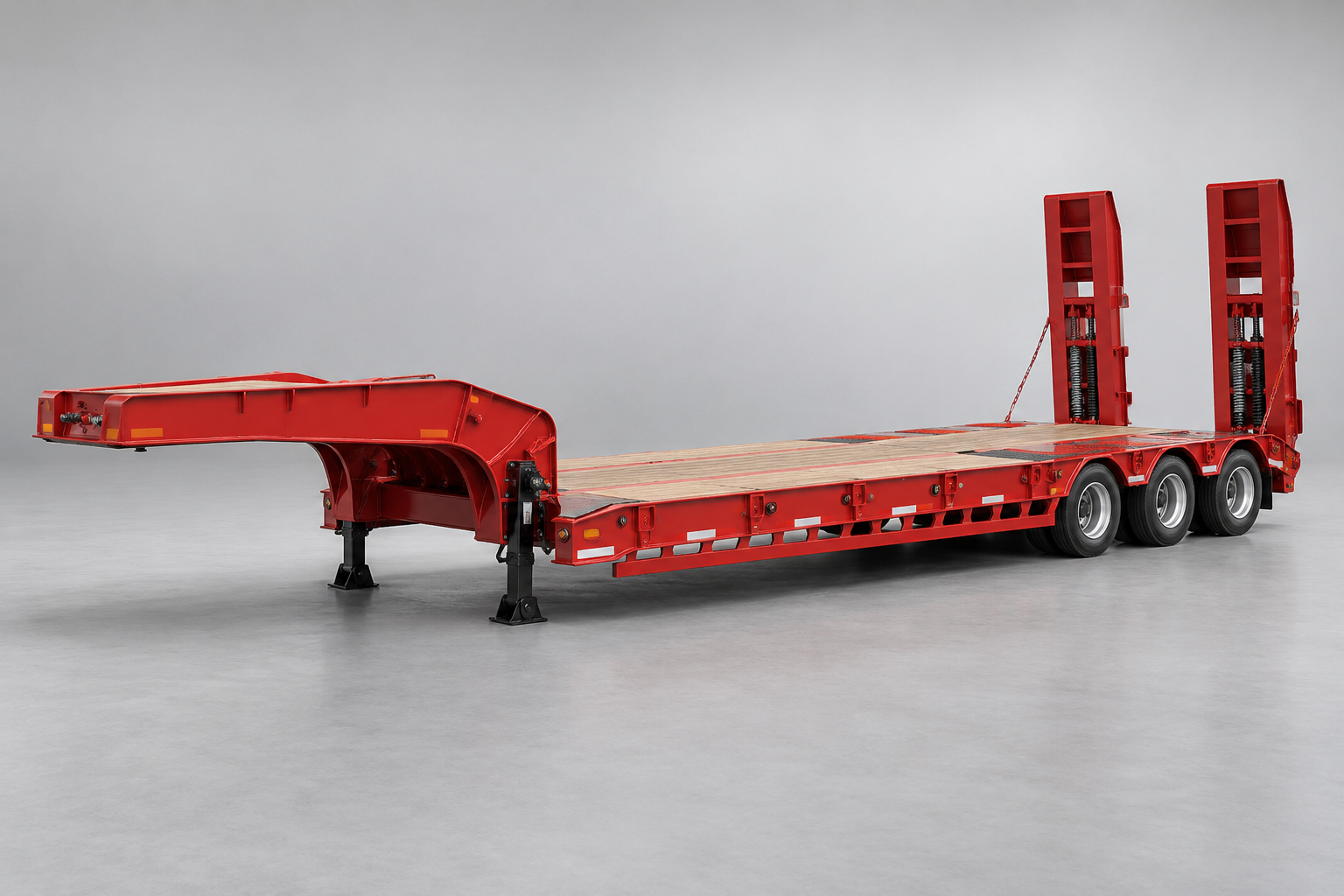 2-Axle Low-Bed Dolly Semi-Trailer